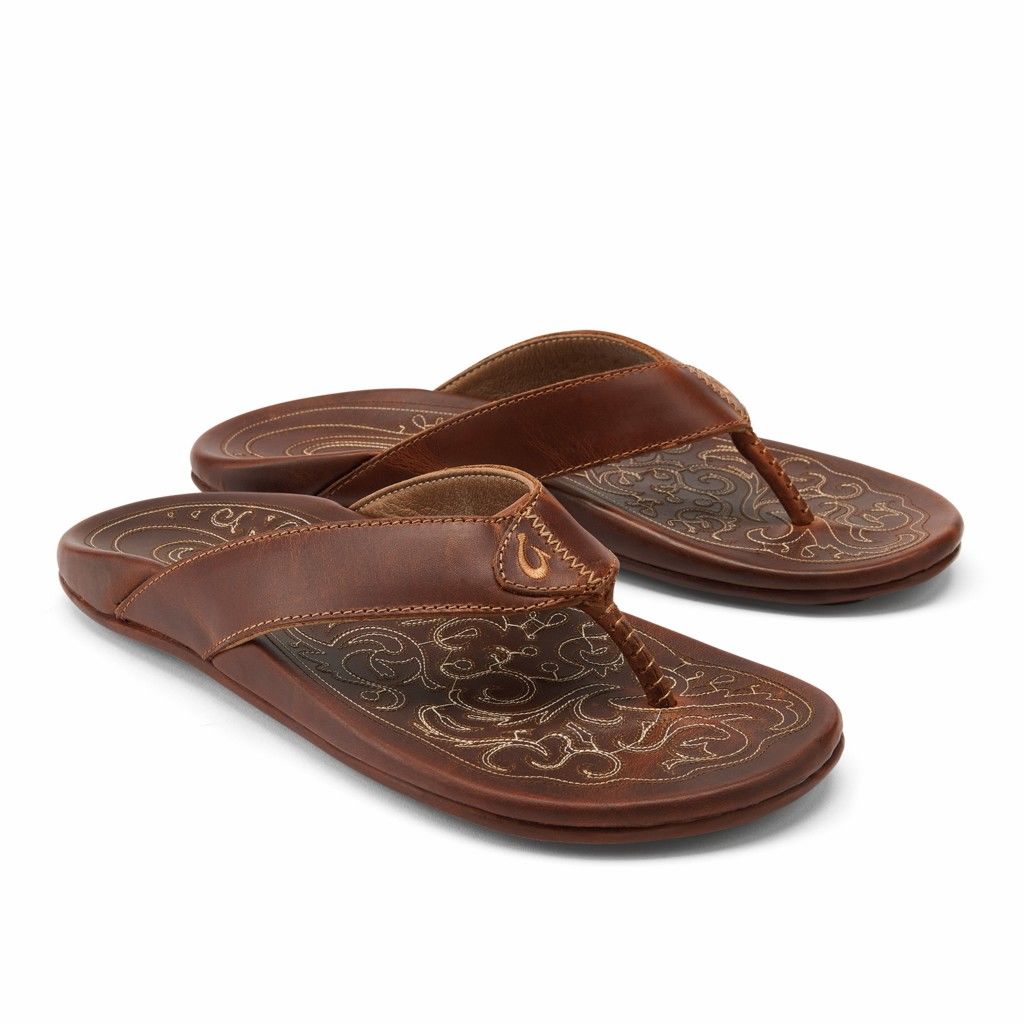 Olukai Men's Mekila Flip Flop - Natural US270-195